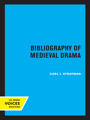 cover image of Bibliography of Medieval Drama